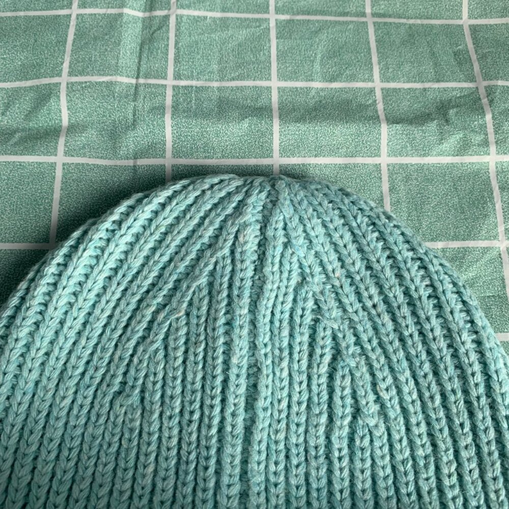 Acne Studios Green Smiley Face Patch Beanie - image 7